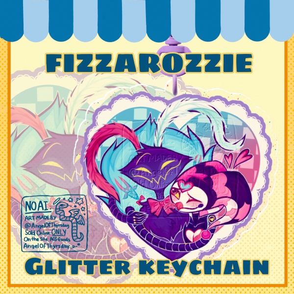 FizzarOzzie heart keychain! — Colored Edge Acrylic Keychains