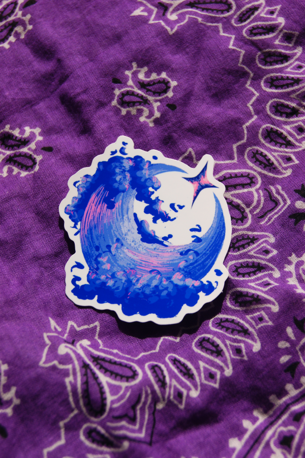 Blue Night - Glossy Sticker