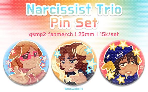 QSMP 2 Narcissist Trio Pin Set (32mm)