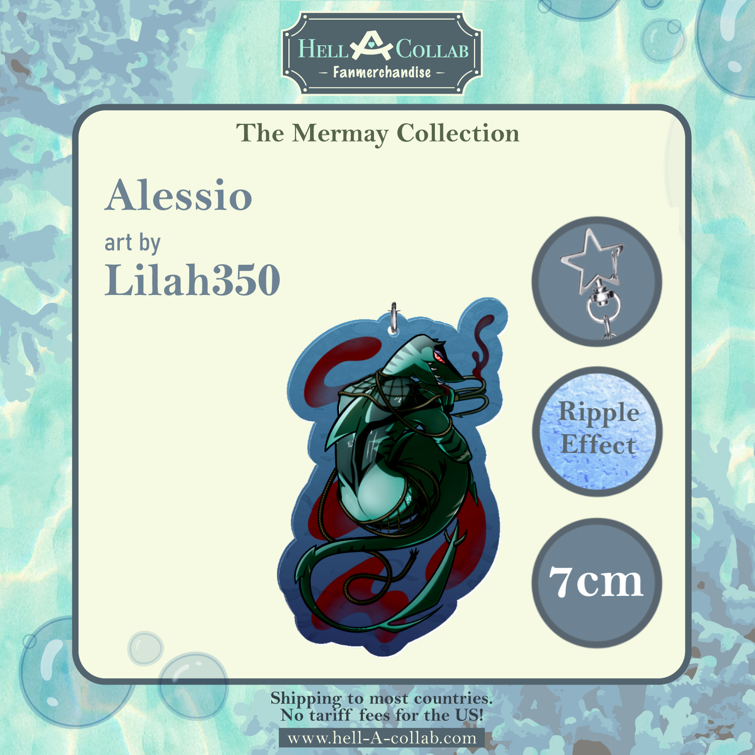 Alessio || Ripple Keychain || Hellacollab Mermay Collection