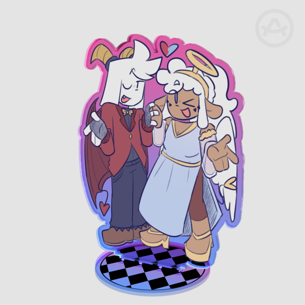 [OC] Orion and Celeste Matching Devil Angel Outfit Standee