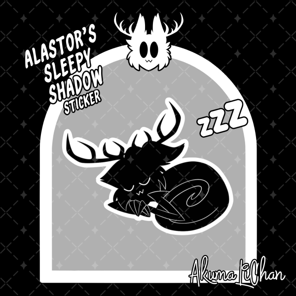 Alastor’s Sleepy Shadow Soft Touch Sticker