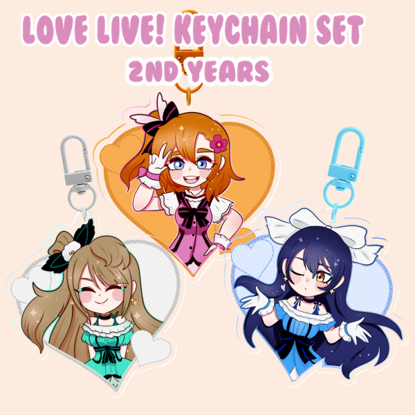 Love Live 2nd years keychain bundle | Honoka kousaka , umi sonoda , kotori minami