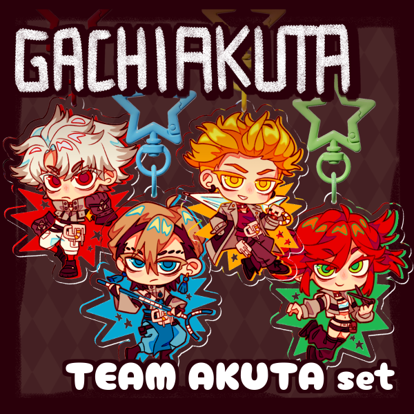 Gachiakuta TEAM AKUTA Keychain Set