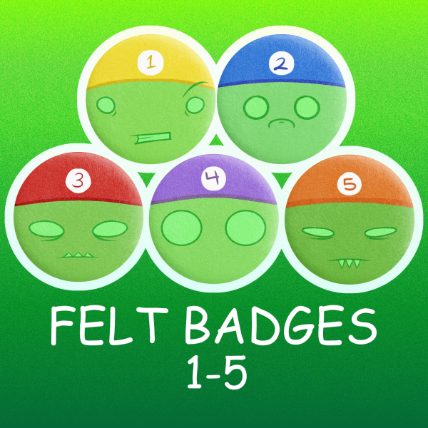 58mm Felt Badges | Set 1-5