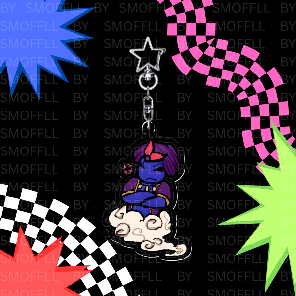Flocci Block Tales --- Classic Acrylic Keychain