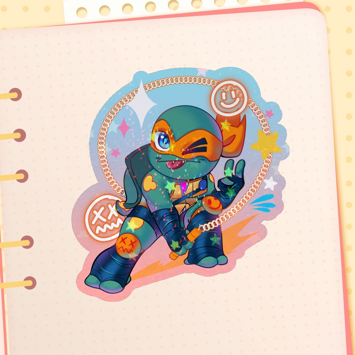 Mikey // Rottmnt- Sticker Holo