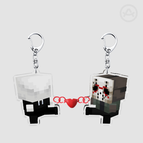 2.5 Inch Dead By Daylight Twitch Stream - Jason Voorhees x Slenderman Acrylic Keychain