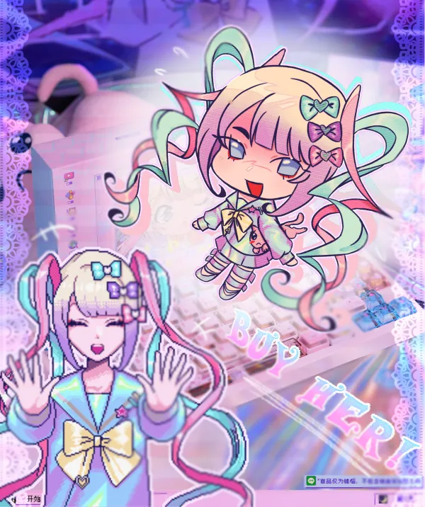 KAngel - NEEDY GIRL OVERDOSE (Rainbow Acrylic Keychains)