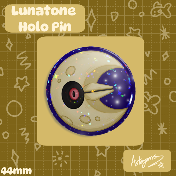 Lunatone Holo Star Pin