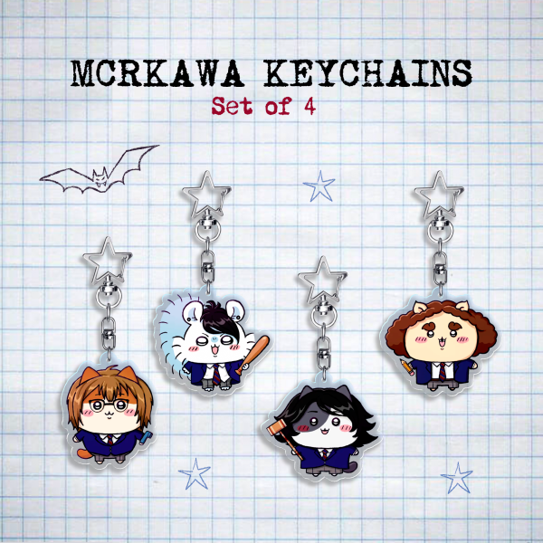 MCRkawa Keychain set of 4