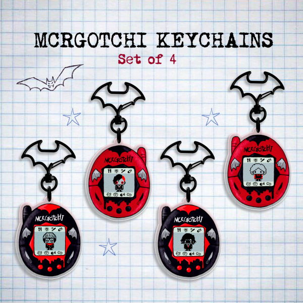 MCRgotchi Keychains Set of 4