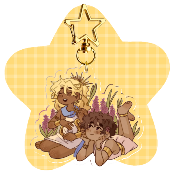 Apollo and hyacinth keychain