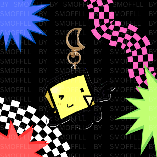 Post-It Note Paper Puppets Take 2 --- Classic Acrylic Keychain
