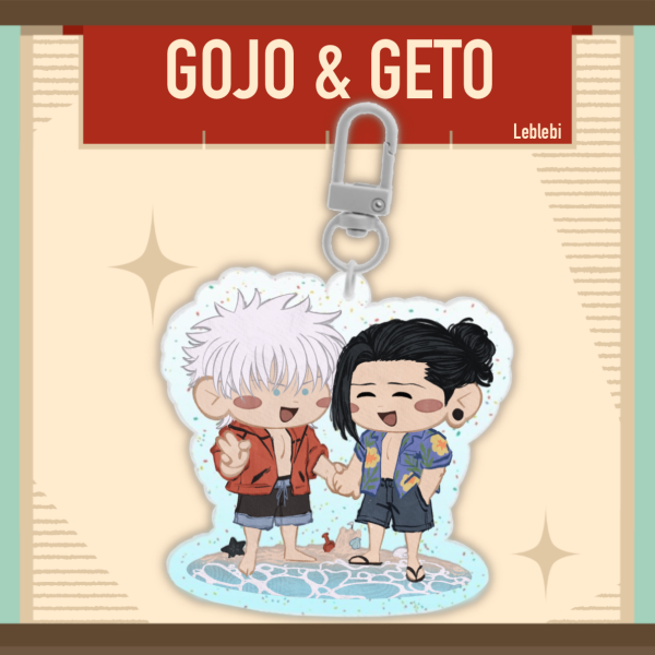 Gojo x Geto Glitter Acrylic Keychains