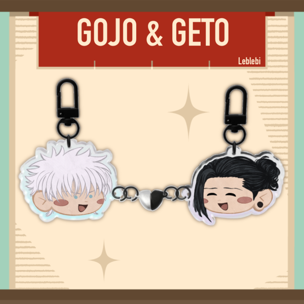 Gojo x Geto Acrylic Magnet Keychains