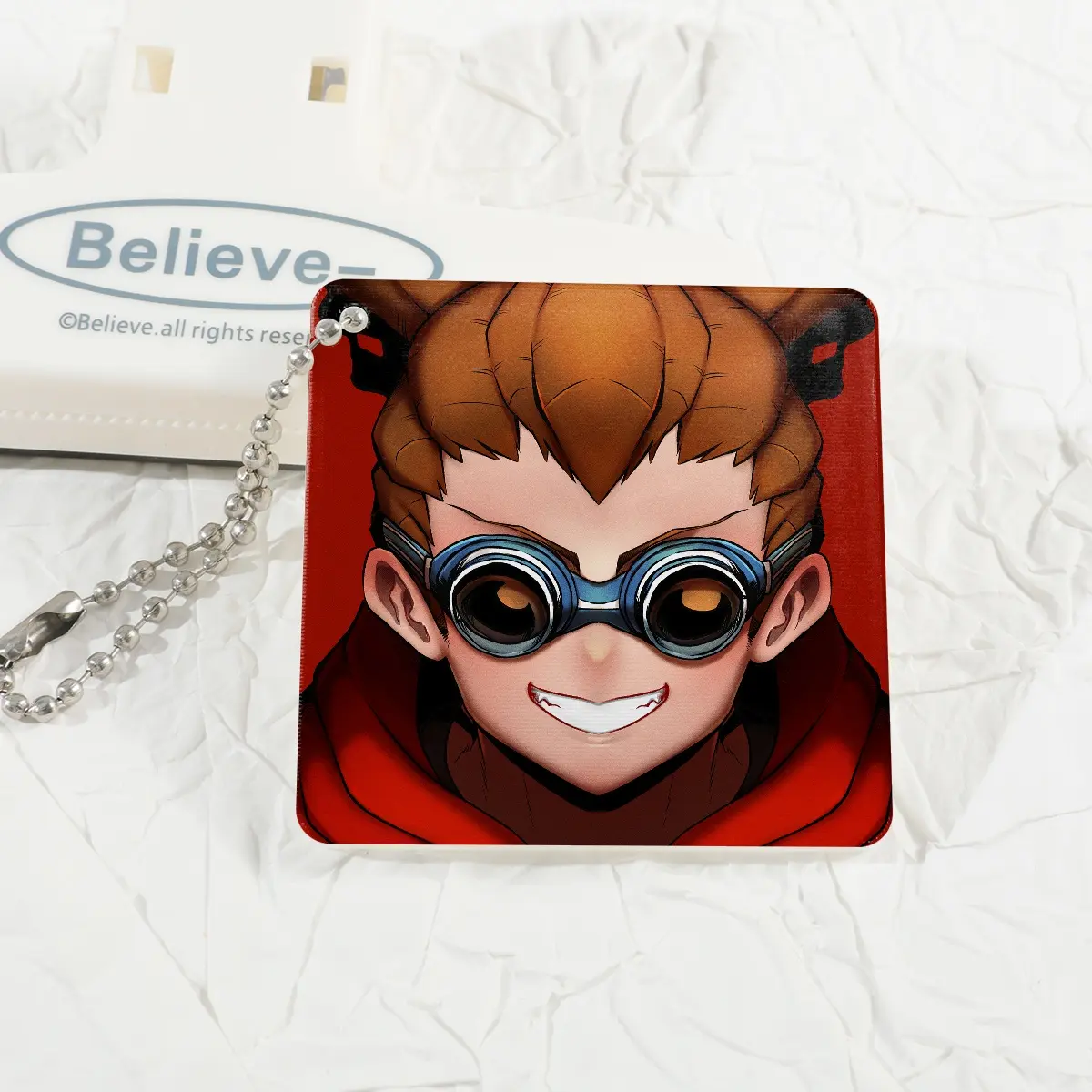 Kidou Yuuto - Lenticular Acrylic Pendant - 1.96"-Square, Silver