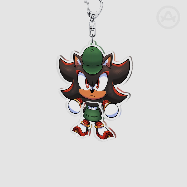 Swinging Barista Shadow Keychain