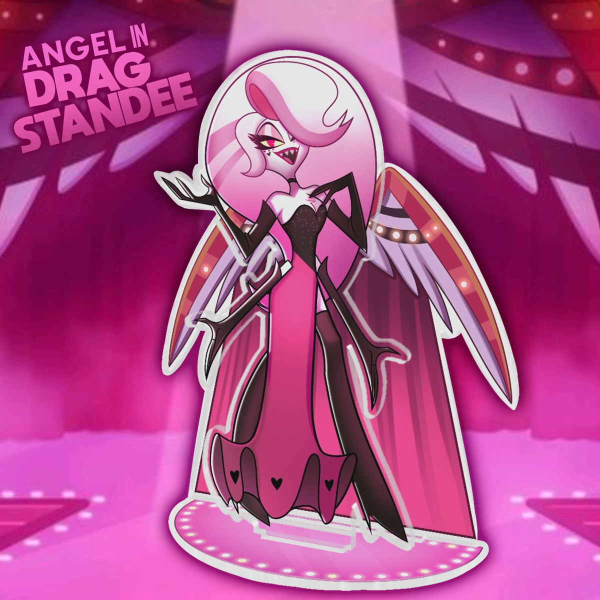 adam in a pink dress hazbin hotel Adam Necklace Hazbin Hotel