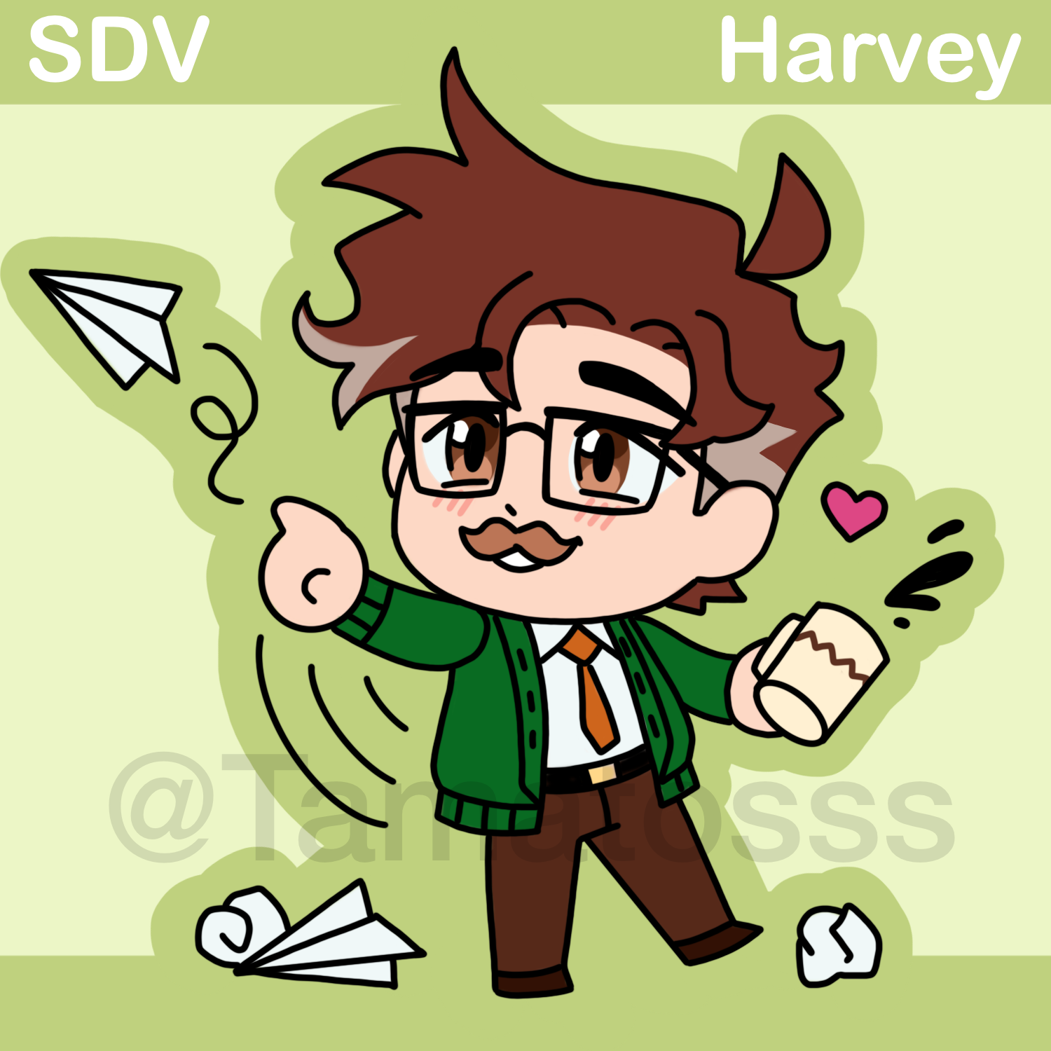 Harvey Stardew Valley Sticker (Glossy)