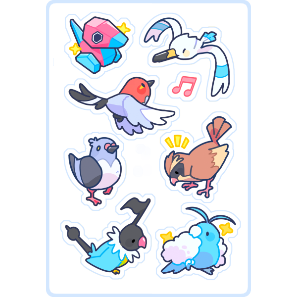 flight sticker sheet
