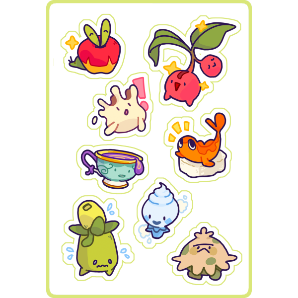food sticker sheet