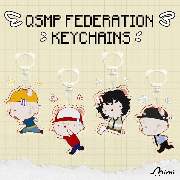 QSMP Federation Running Keychain Set