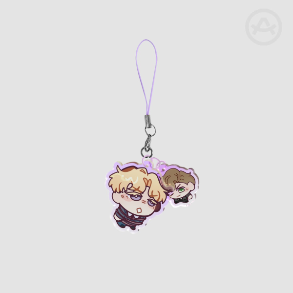 Kiss Me If You Can Acrylic 2-Piece Phone Charm