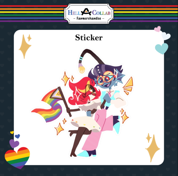 MADMAID (Niffty x Baxter) Sticker || Hell-a-Collab Pride Collection Hazbin Hotel