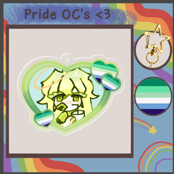 Melon - OC - MLM Heart Keychain