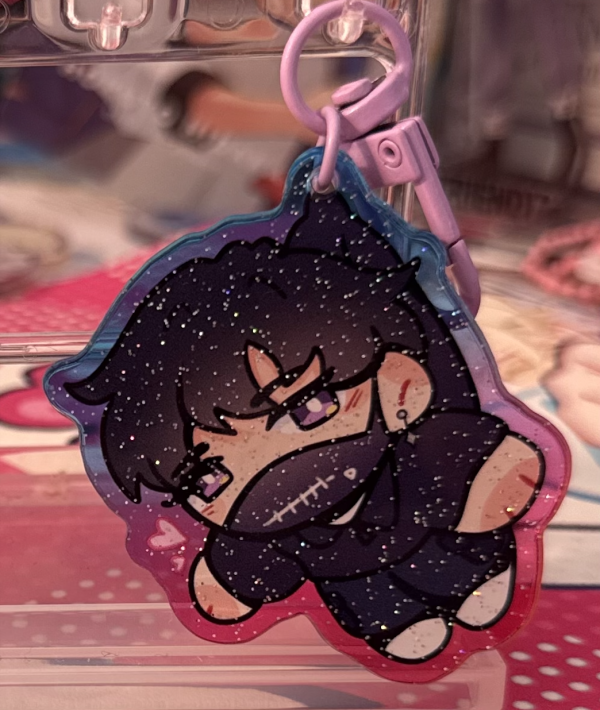 Kane Glitter Acrylic Keychain