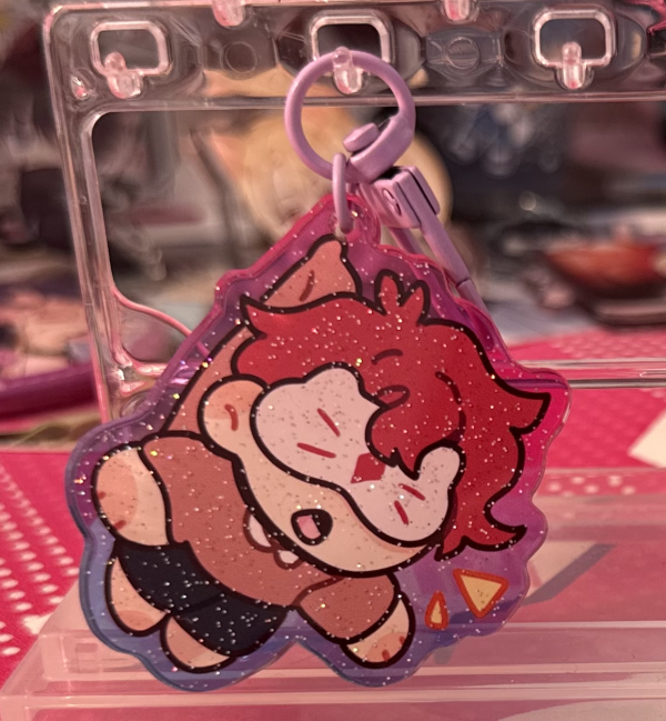 Jun Glitter Acrylic Keychain