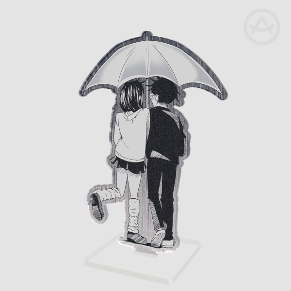 Momo and Okarun Standee