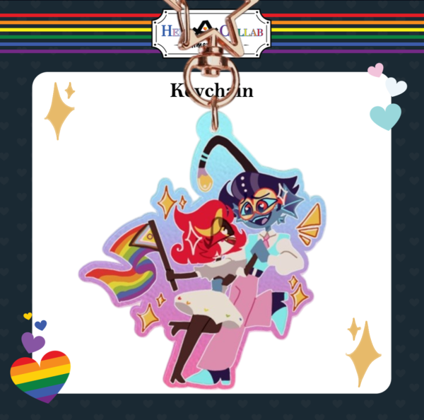 MADMAID Keychain (Niffty x Baxter) || Hell-a-Collab Pride Collection Hazbin Hotel