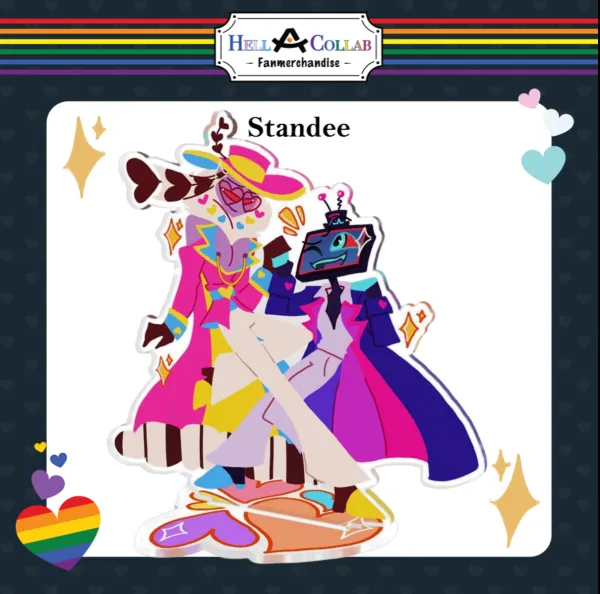 STATICMOTH Standee (Valentino x Vox) || Hell-a-Collab Pride Collection Hazbin Hotel