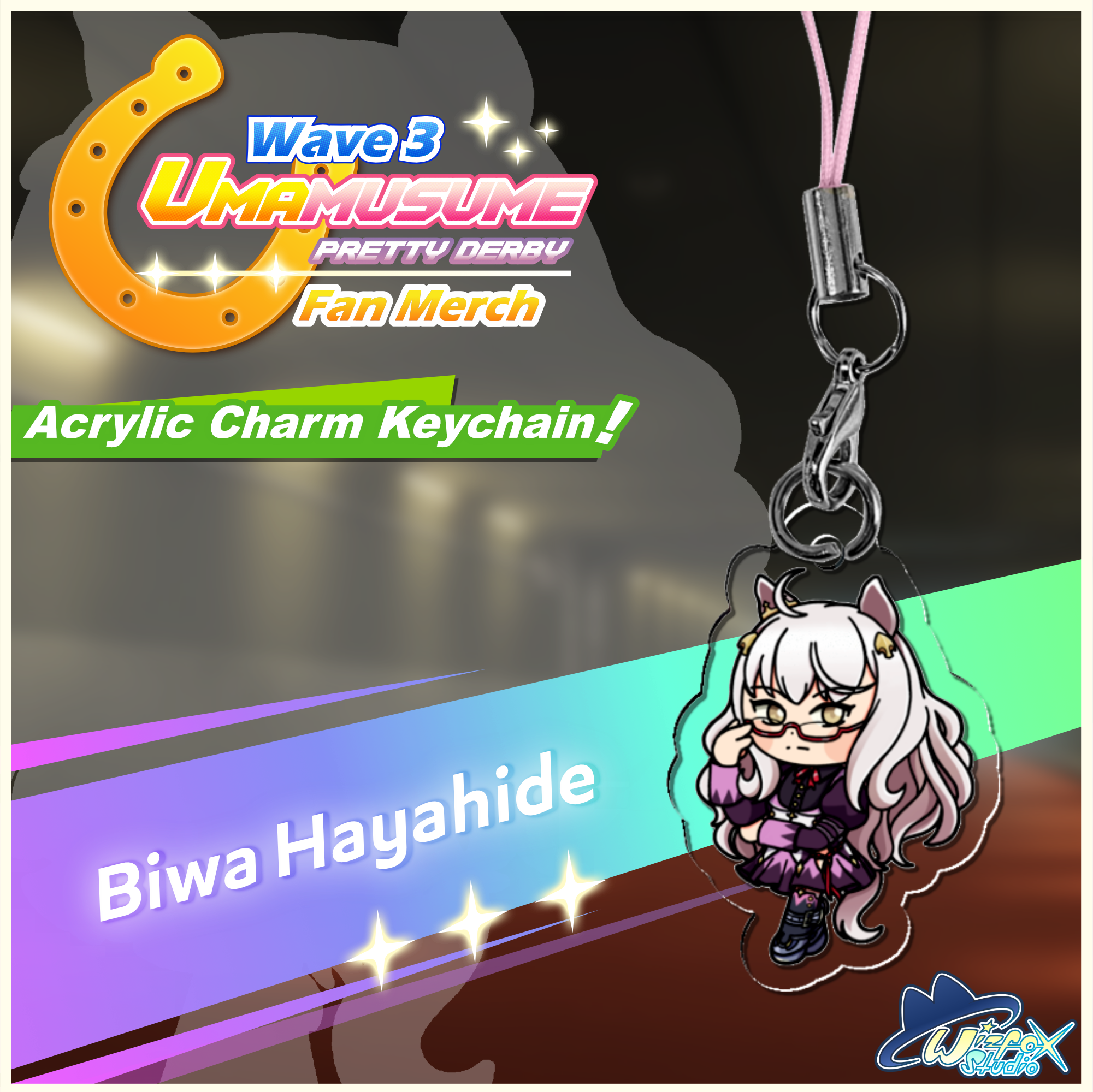 [Umamusume] Biwa Hayahide Acrylic Charm Keychain