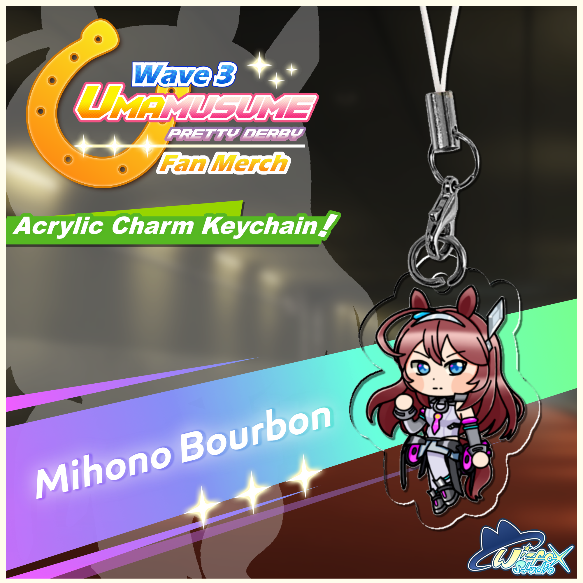 [Umamusume] Mihono Bourbon Acrylic Charm Keychain