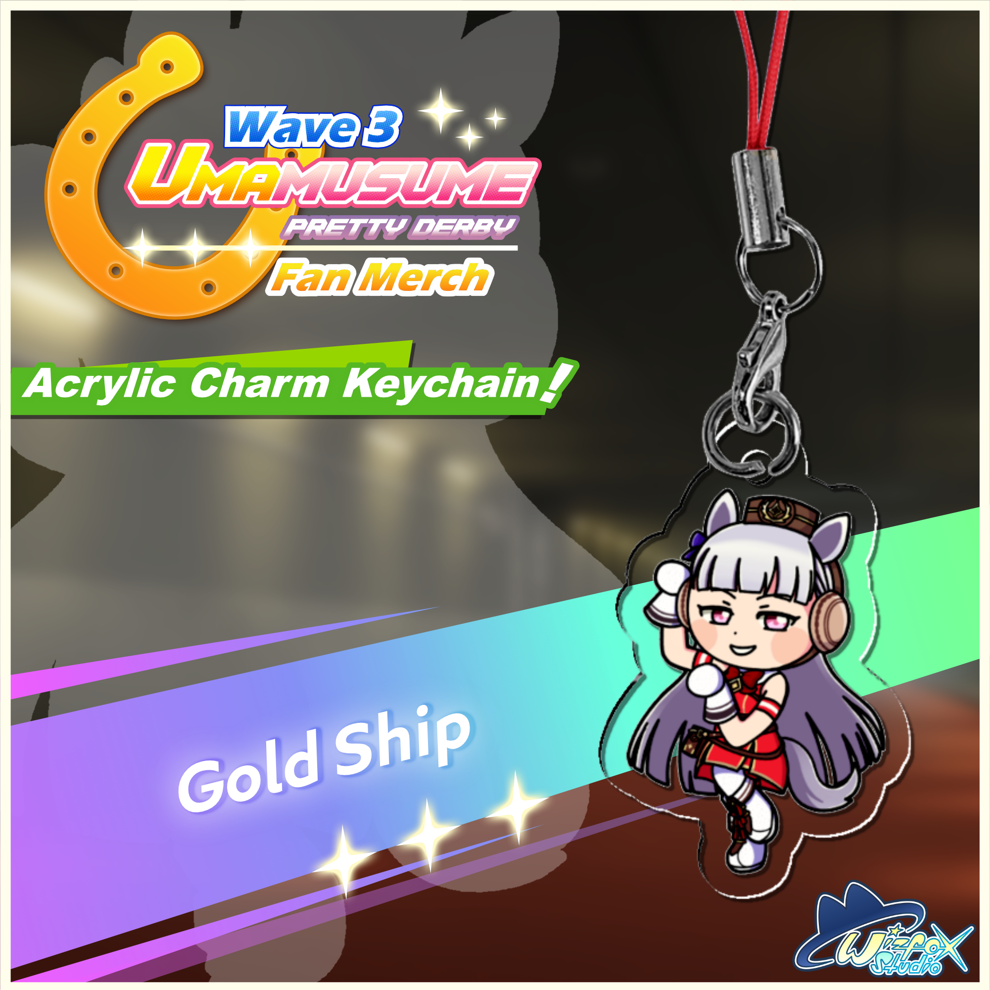 [Umamusume] Gold Ship Acrylic Charm Keychain