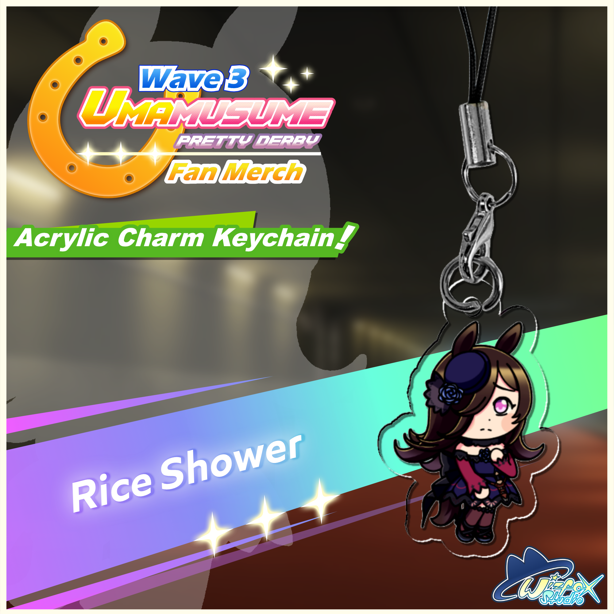 [Umamusume] Rice Shower Acrylic Charm Keychain