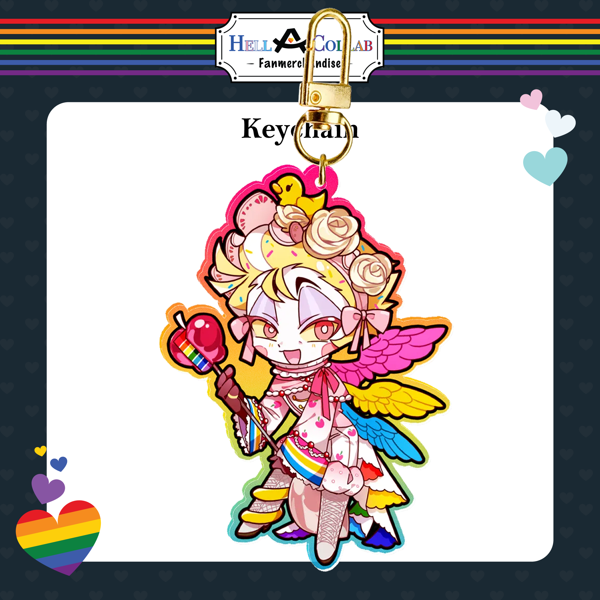 Rainbow Cake Lucifer Keychain