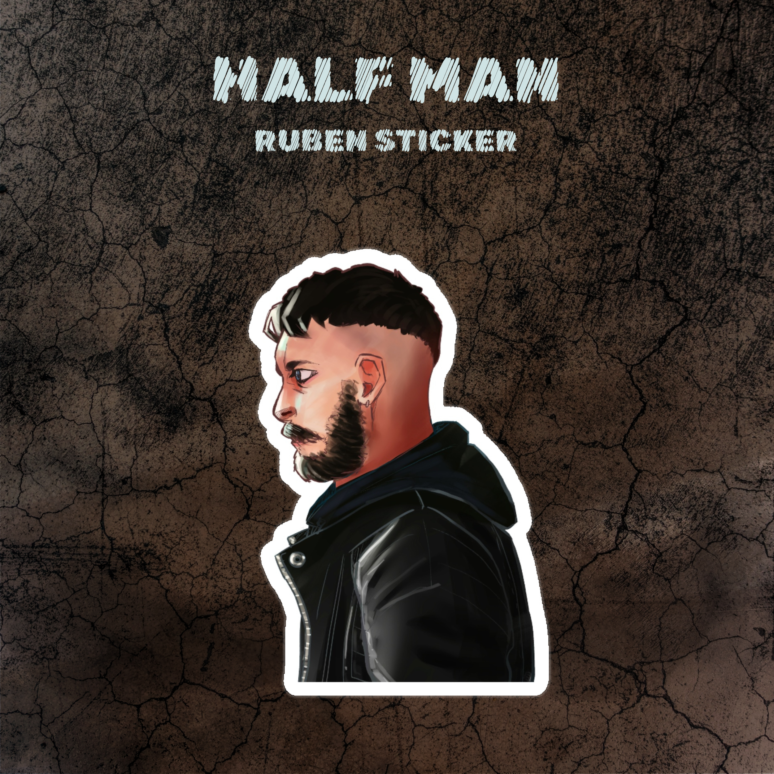 Ruben sticker Half Man