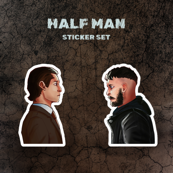 Half man Ruben and Niall sticker set