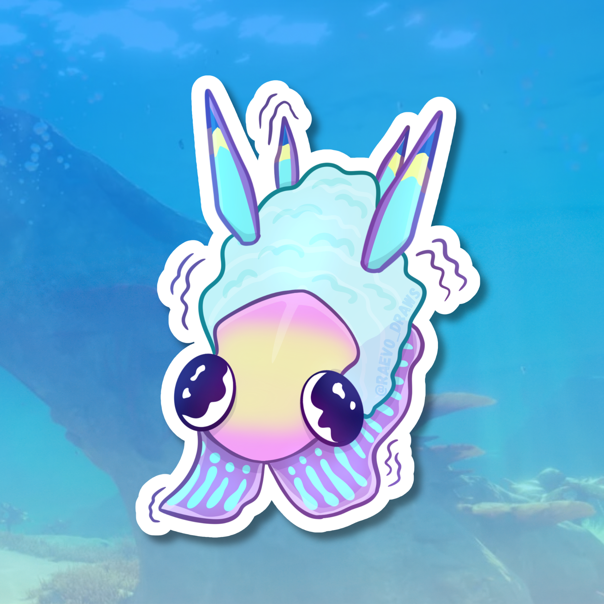 Subnautica 2: Scared Water Slug Sticker
