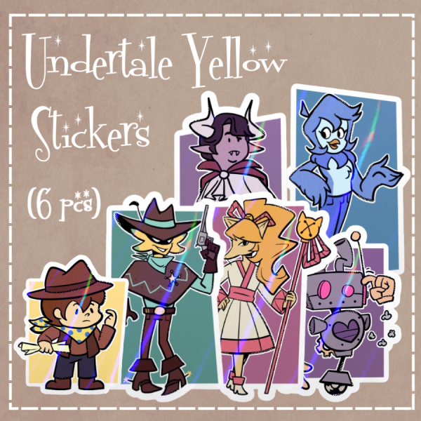 Undertale Yellow Sticker set [6 pcs]