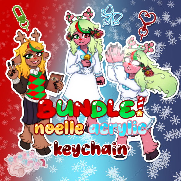Noelle Holiday Acrylic Keychain Set
