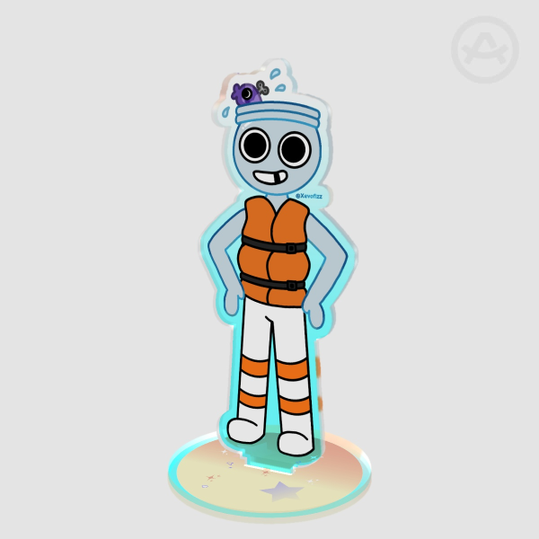 Finn [Dandy's World] || Coloured Edge Acrylic Standees
