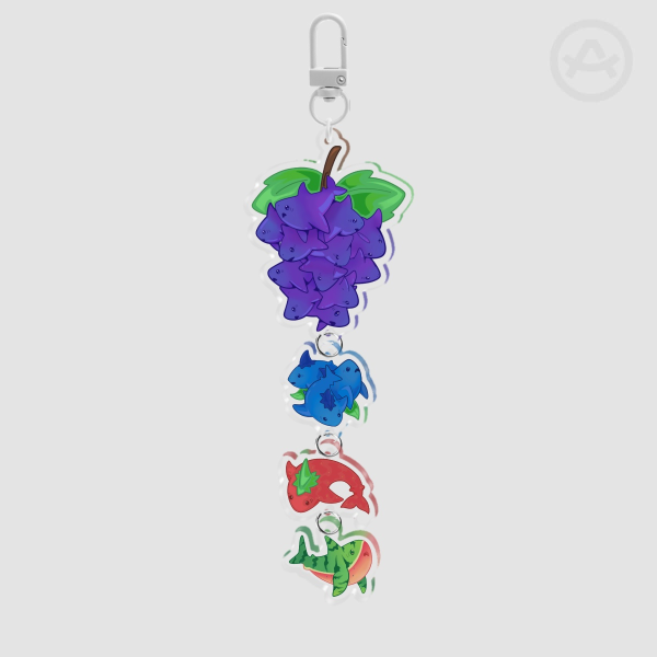 Fruit Shark Stack Keychain