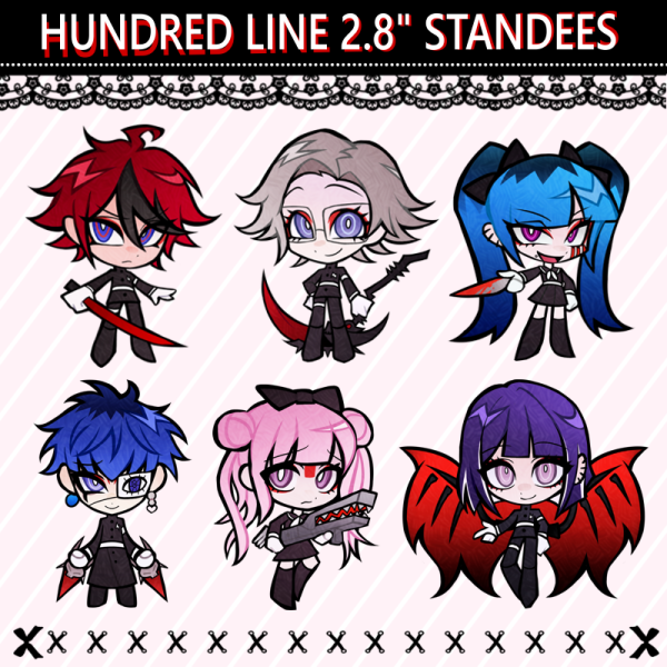 The Hundred Line Last Defense Academy Standee Complete Set