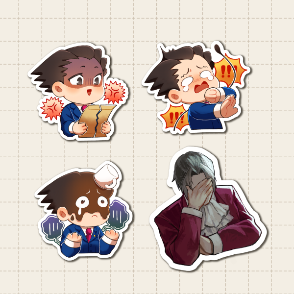 Ace Attorney Sticker SET