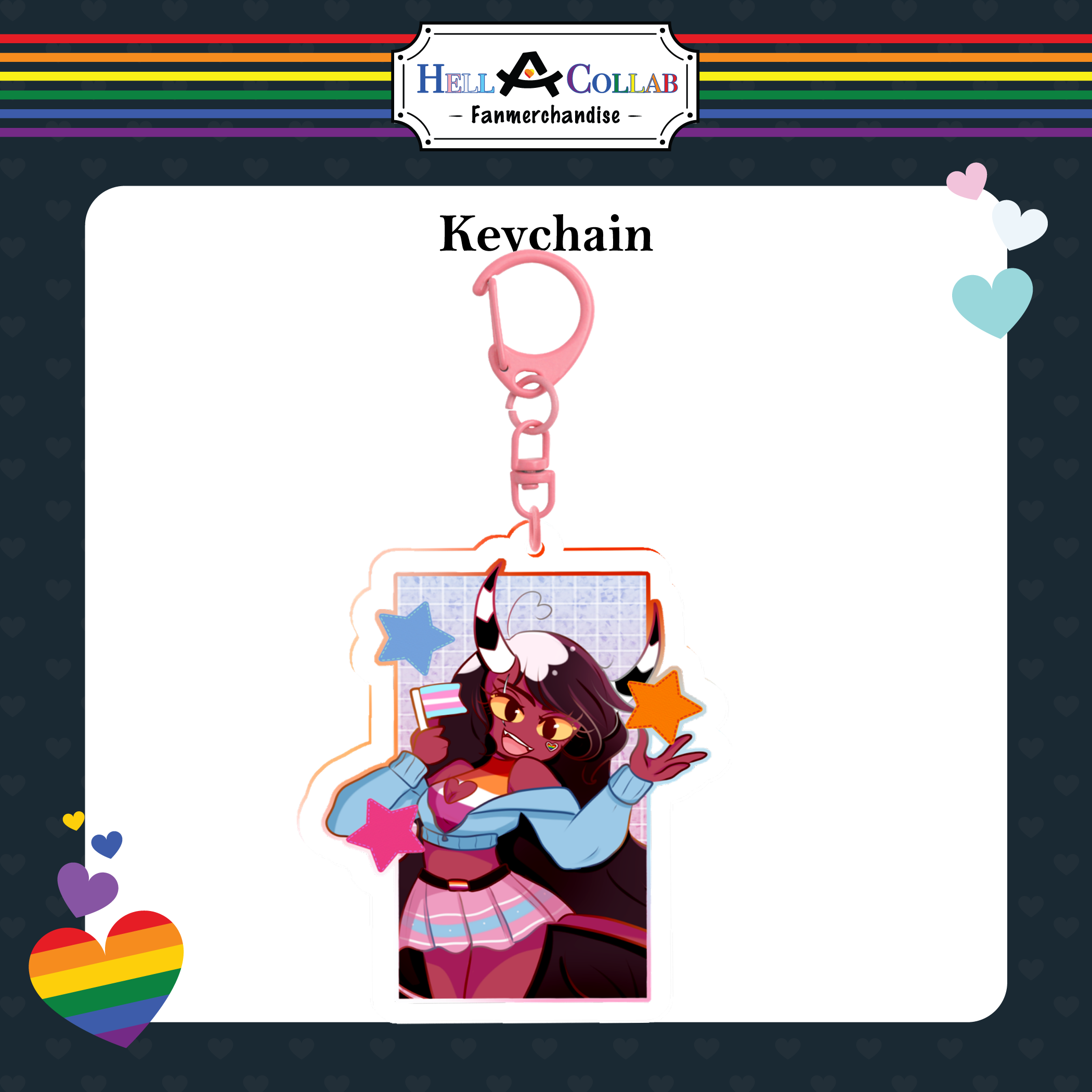 Sallie May Keychain || Hell-a-collab pride collection